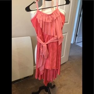High-low orange dress dance costume